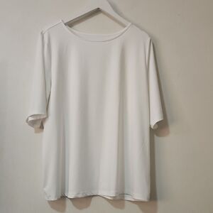 Susan Graver Essentials Butterknit White Short Sleeve Top 2x